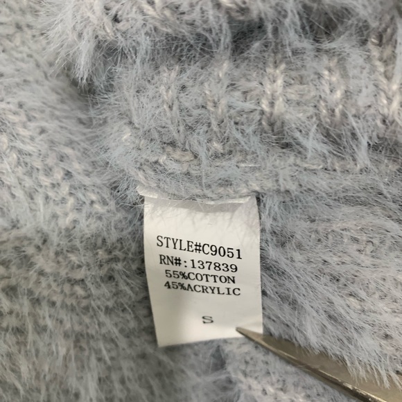 Sweater Blended Fluffy Fuzzy Jumper Soft Pullover Faux Wrap Romantic‎ Size Small - Picture 5 of 6